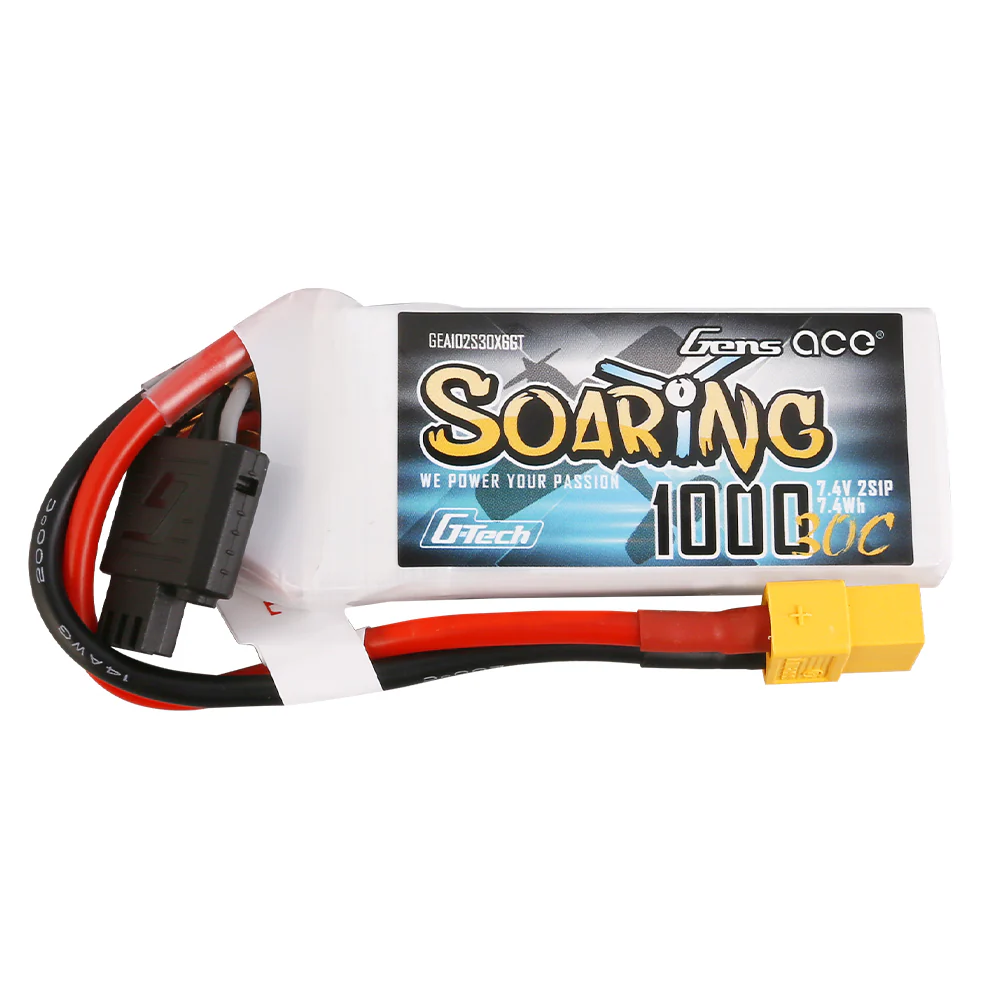 Gens ace G-Tech Soaring 1000mAh 7.4V 30C 2S1P Lipo with XT60